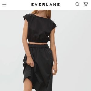 Everlane Black Cropped Bubble Top